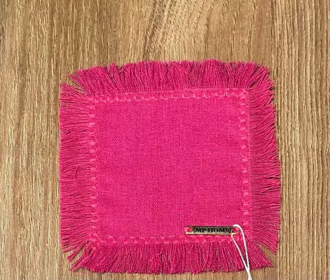 PORTA COPO LINHO PINK DESFIADO BORDADO