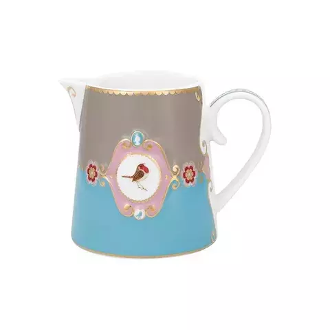 JARRA PEQUENA MEDALLION AZUL/CAQUI LOVE BIRDS