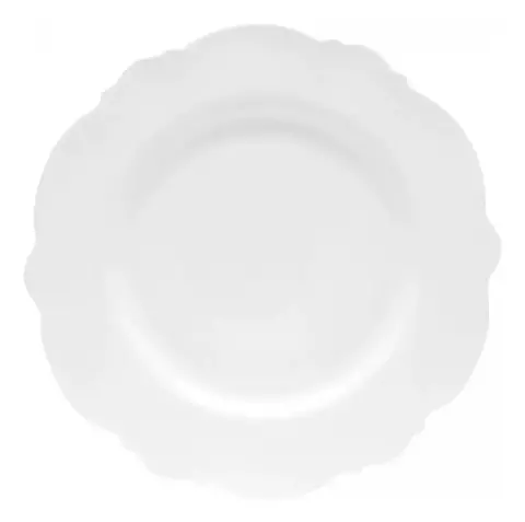 PRATO SOBREMESA PORCELANA MALDIVAS BRANCO 21CM