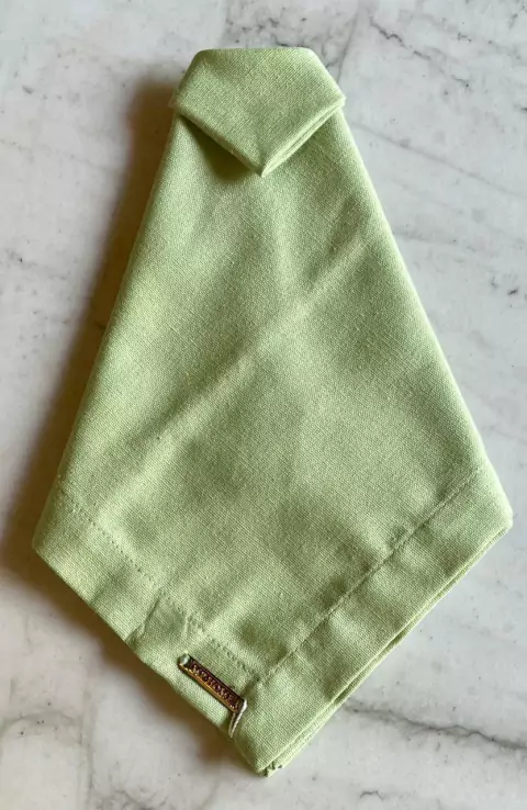 GUARDANAPO VERDE MEDIO LINHO MISTO 48X48CM