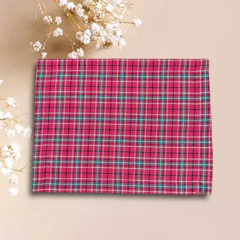 LUGAR AMERICANO 1 FACE XADREZ VM/PRETO/DOURADO 35X45CM