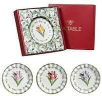 CONJUNTO 4 PRATOS SOBREMESA TULIPAS