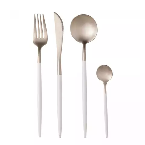 FAQUEIRO 24PC ACO INOX KYOTO INOX/BRANCO