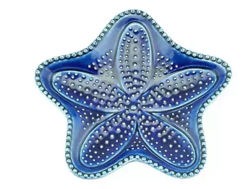 ESTRELA DECORATIVA CERAMICA OCEAN AZUL 21CM