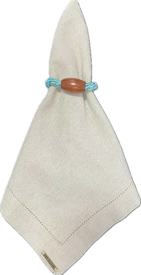 PORTA GUARDANAPO CORDAO SAO FRANCISCO AZUL BEBE DETALHE MADEIRA