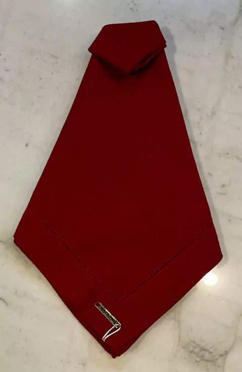 GUARDANAPO MARSALA LINHO MISTO COM AJOUR 50X50CM