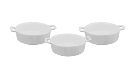 JOGO DE 3 BOWLS HAND FOOD EM PORCELANA 105ML L114XP9XA3CM