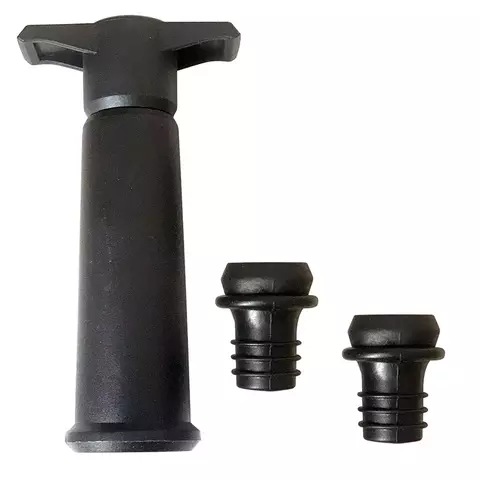 CONJUNTO DE BOMBA A VACUO EM PLASTICO COM DUAS TAMPAS