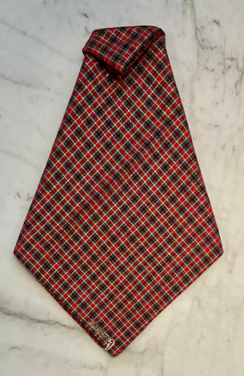 GUARDANAPO XADREZ P VERMELHO/VERDE/DOURADO/PRETO 42X42CM