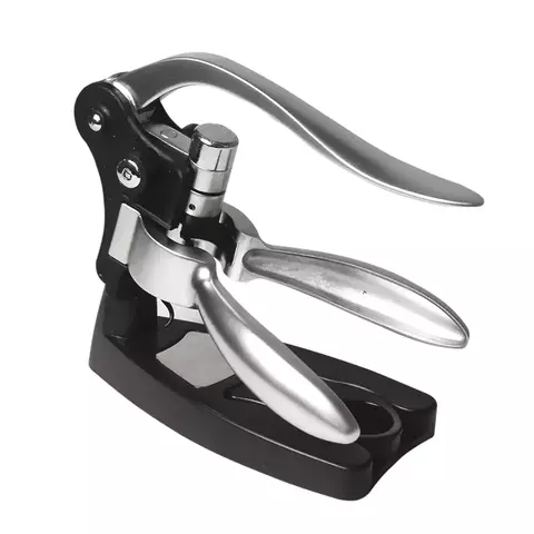 SACA-ROLHAS COM BASE E CORTA LACRE EM ZAMAC L7XP16XA15CM