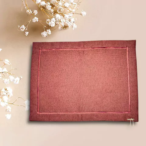 LUGAR AMERICANO 1 FACE COLECAO QUATRO MARSALA FESTONE GORGURAO 35X45CM