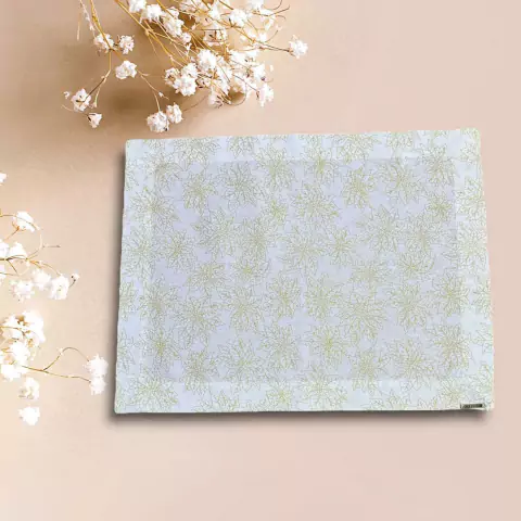 LUGAR AMERICANO 1 FACE ARABESCO DOURADO FUNDO BRANCO 35X45CM