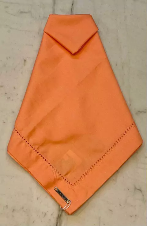 GUARDANAPO SALMAO ALGODAO COM AJOUR 50X50CM