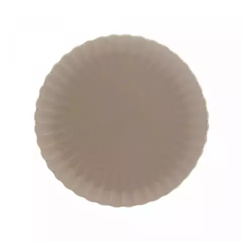 PRATO SOBREMESA DE PORCELANA PETALA AREIA MATT 20CM