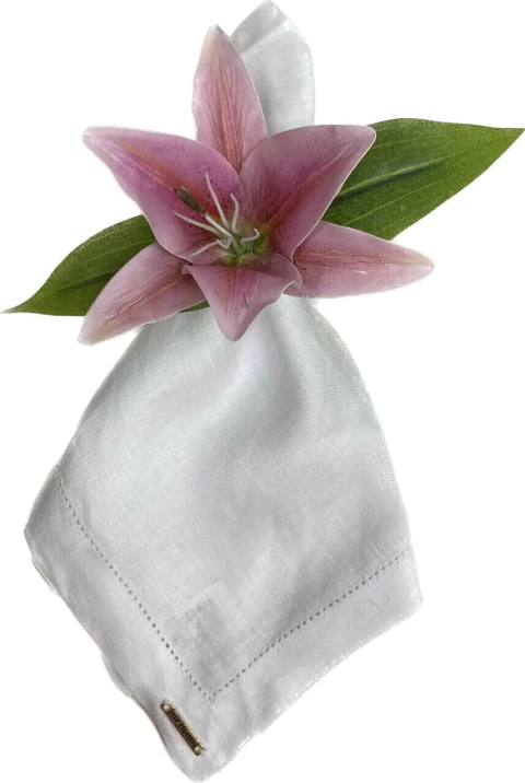 PORTA GUARDANAPO LIRIO ROSA G