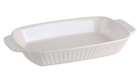 TRAVESSA RETANGULAR PLATTER EM PORCELANA L29XP16XA45CM