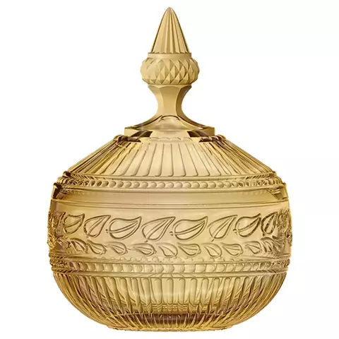 POTICHE REPUBLIC EM CRISTAL D12XA167CM COR AMBAR LUSTER