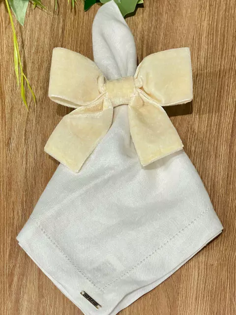 PORTA GUARDANAPO LACO VELUDO OFF 38MM