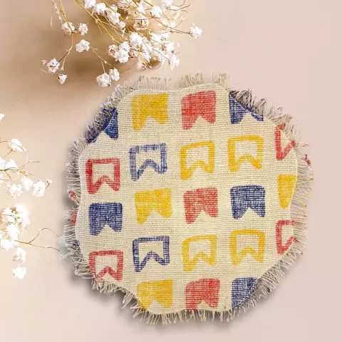 LUGAR AMERICANO REDONDO DUPLA FACE FESTA JUNINA 40CM