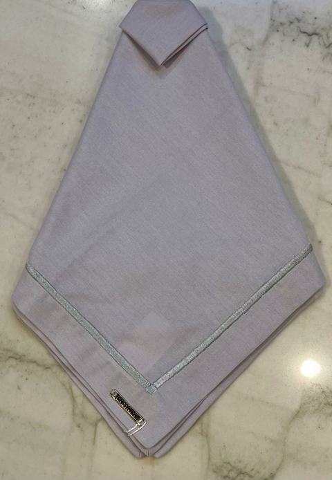 GUARDANAPO CINZA CL ALGODAO COM FESTONE 50X50CM