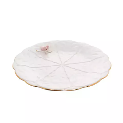 PRATO P/BOLO PORCELANA BIRDS 30CM