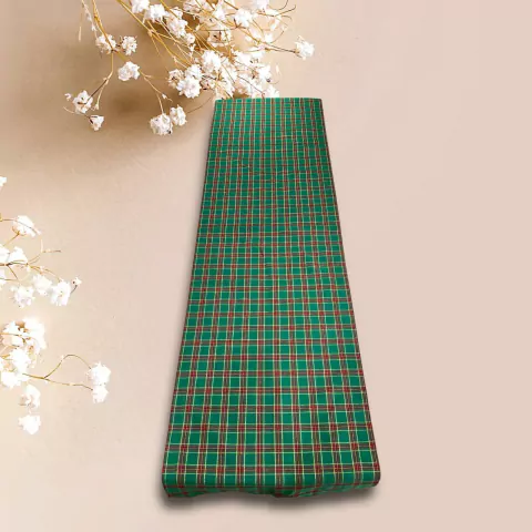 TRILHO DE MESA 1 FACE XADREZ VD/VM/DOURADO 150X040