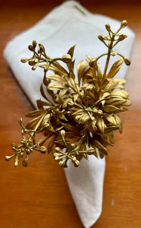 PORTA GUARDANAPO NATAL BUQUE DOURADO NATAL 23