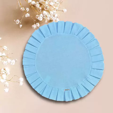 LUGAR AMERICANO REDONDO 1 FACE BABADO AZ CLARO 42CM