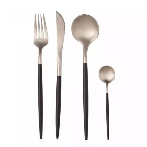 FAQUEIRO 24PC ACO INOX KYOTO INOX/PRETO