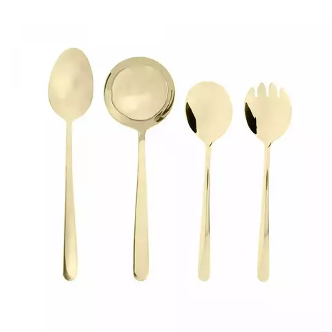 CONJUNTO 4 TALHERES PARA SERVIR DE AÇO INOX VIENA