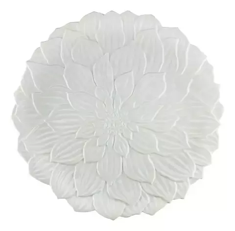 SOUSPLAT PORCELANA DAISY BRANCO 33CM