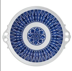 BANDEJA REDONDA COM ASAS AZURE LUX
