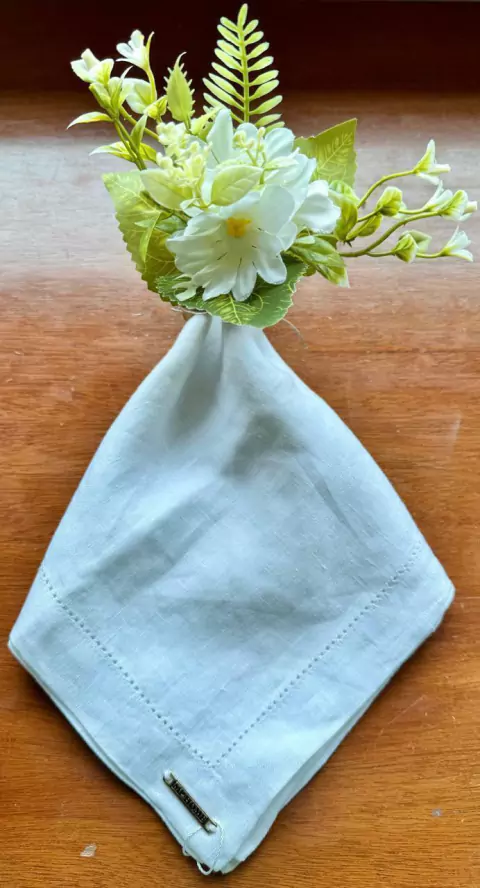 PORTA GUARDANAPO BUQUE FLOR DO CAMPO BRANCA