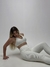 Legging Essential Off white canelado - comprar online