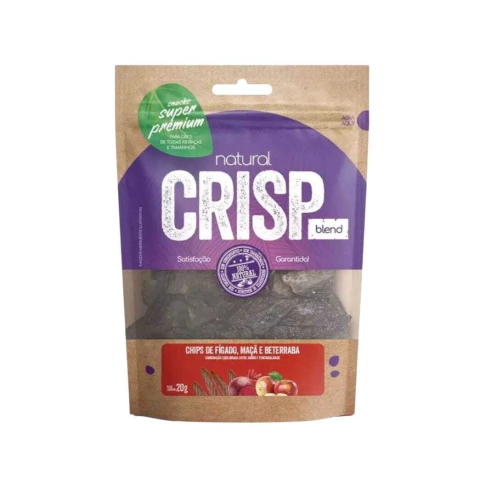 Petisco Natural Crisp Chips de Fígado, Maçâ e Beterraba