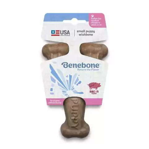 Benebone Wishbone Filhote Bacon Pequeno