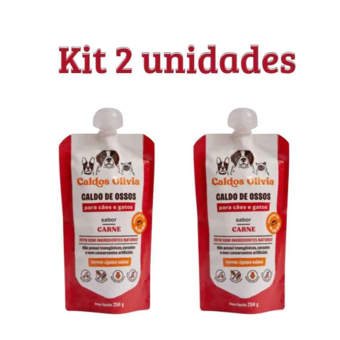 Kit c/2 Caldo de Ossos Olivia - Sabor Carne