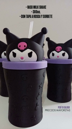 Vaso Milkshake Kuromi 300ml - comprar online