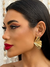Brinco Design Leque Ouro
