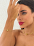Bracelete 925 Aro Esfera Lisa - ouro