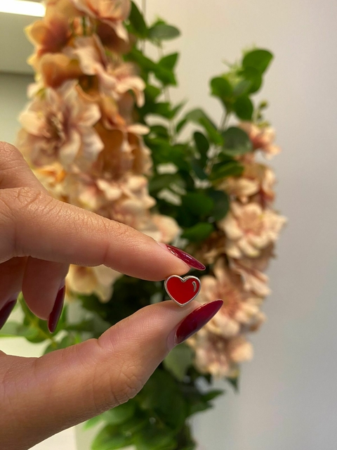 Berloque Separador Coração Vermelho