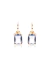 Brinco Argolinha com Cristal London Blue Ear Bling Banho Ouro 18k