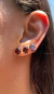 BrincoOval Cristal Mocha Mousse - Banho Ouro 18K - comprar online
