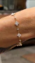 Pulseira Mini Flores em Zirconias- Banho ouro 18K - comprar online