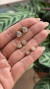 Trio Brinco Zirconia Branca Redondo Coração Gota - loja online