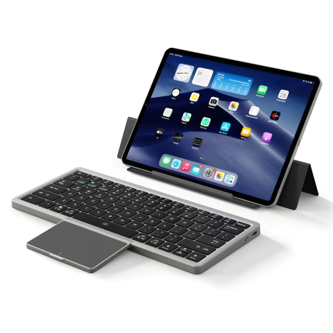 Teclado Bluetooth Dobrável com Touchpad