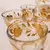PONCHEIRA CRISTAL COM FOLHAS DE OURO E 12 CANECAS