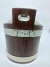 BALDE DE GELO MADEIRA E INOX - COM PEGADOR - loja online
