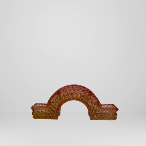 FLOREIRA EM CRISTAL ROSA BACCARAT FORMATO ARQUEADA - comprar online