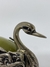 CISNE DE PRATA COM PEDRA VERDE - Coisas de Família